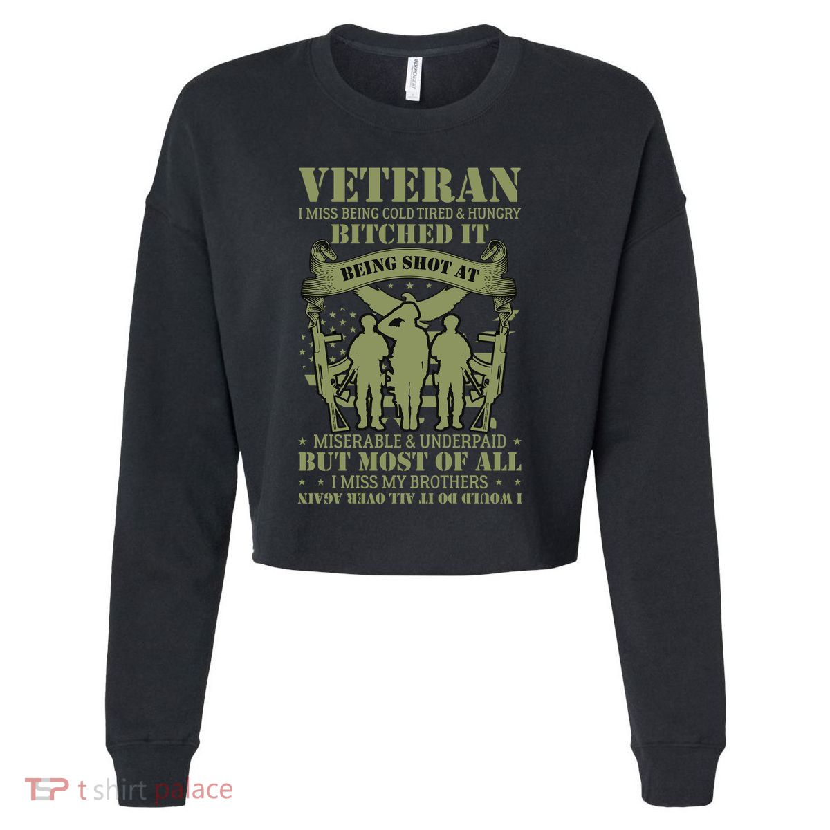 Veterans Day T Cropped Pullover Crew
