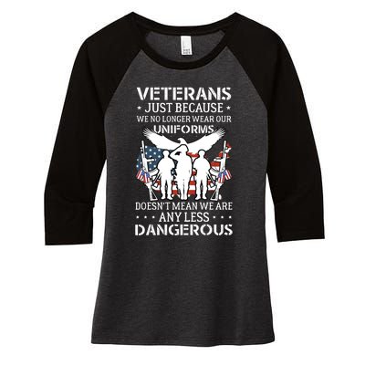 Veterans Day T Women's Tri-Blend 3/4-Sleeve Raglan Shirt