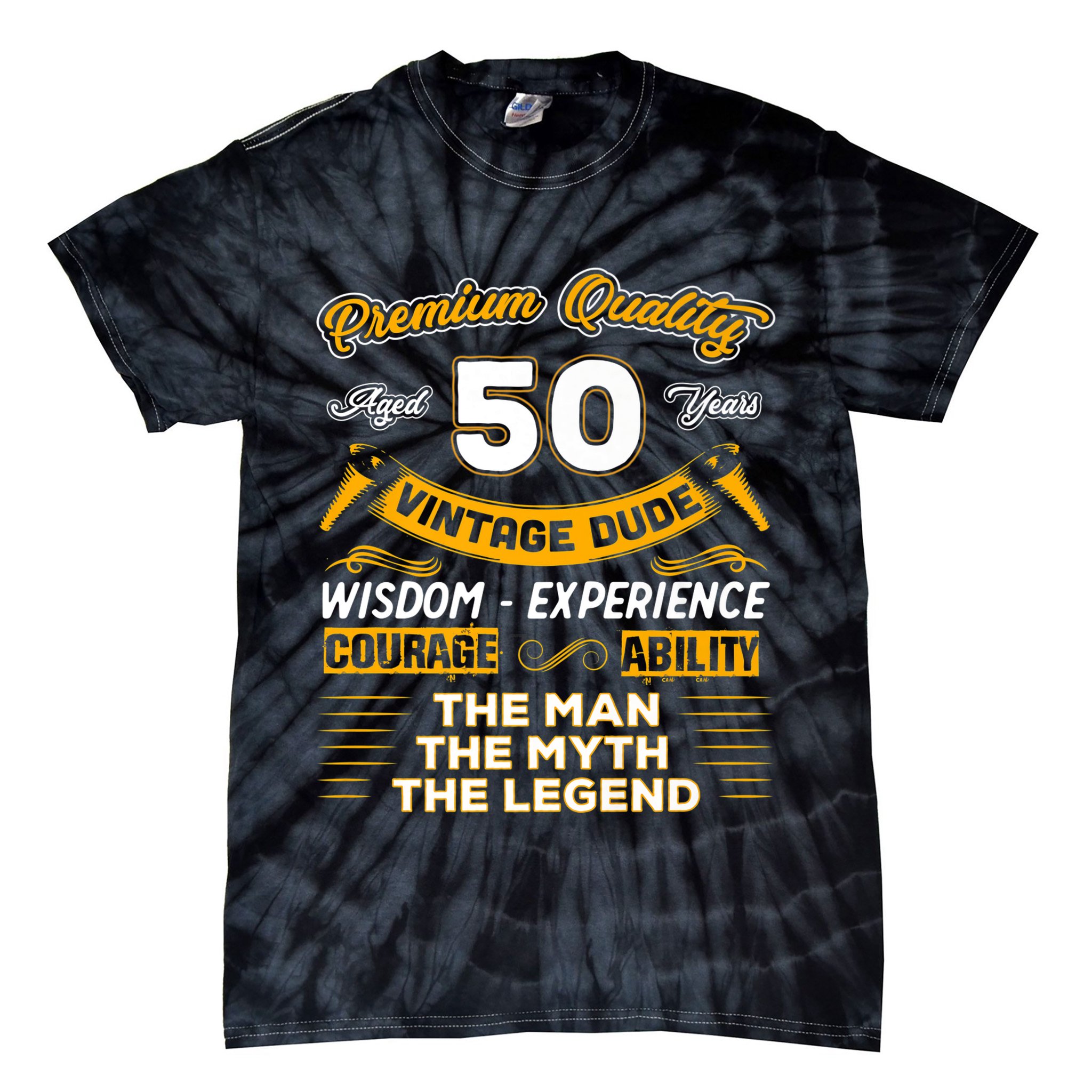 Vintage Dude The Man Myth Legend 50 Yrs 50th Birthday Shirt Tie-Dye T-Shirt
