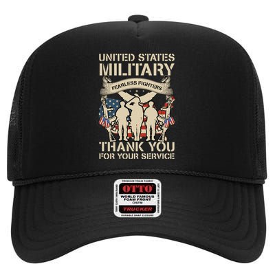 Veterans Day T High Crown Mesh Back Trucker Hat