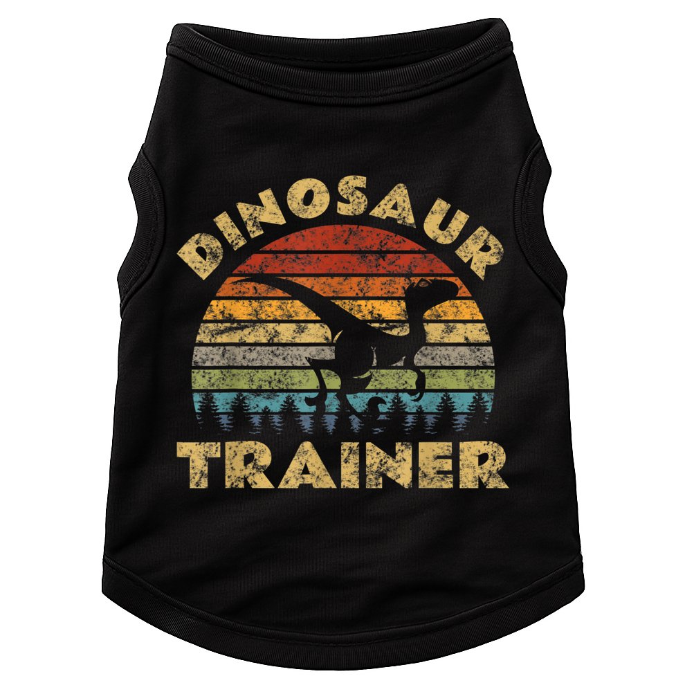 Vintage Dinosaur Trainer Halloween Costume Retro Sunset Dino Doggie Tank