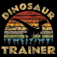 Vintage Dinosaur Trainer Halloween Costume Retro Sunset Dino Doggie Tank