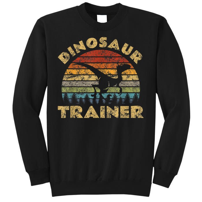 Vintage Dinosaur Trainer Halloween Costume Retro Sunset Dino Sweatshirt