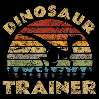 Vintage Dinosaur Trainer Halloween Costume Retro Sunset Dino T-Shirt