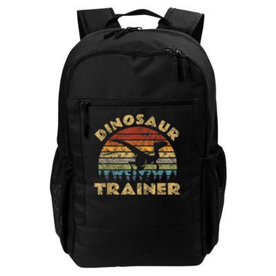 Vintage Dinosaur Trainer Halloween Costume Retro Sunset Dino Daily Commute Backpack