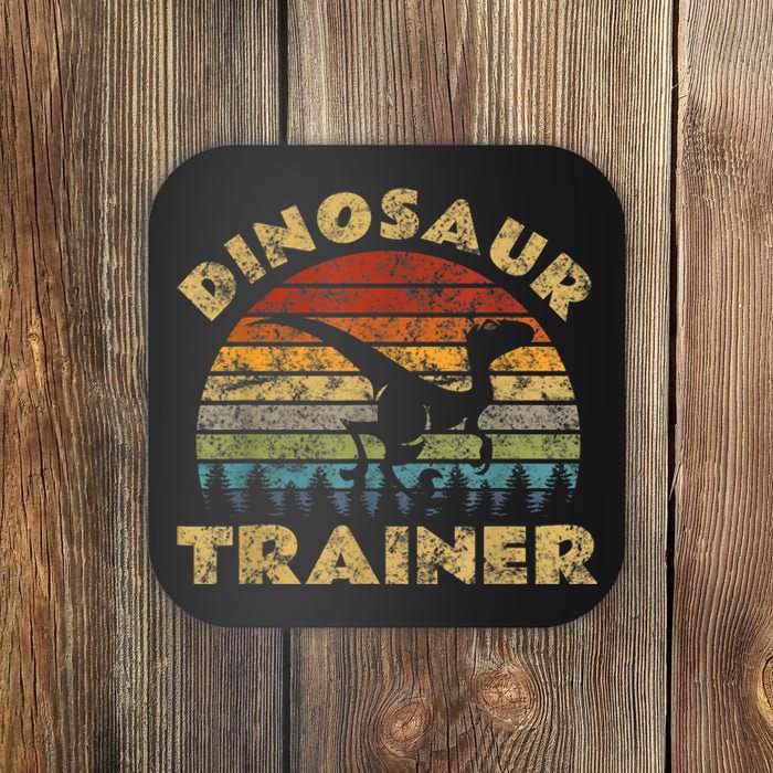 Vintage Dinosaur Trainer Halloween Costume Retro Sunset Dino Coaster