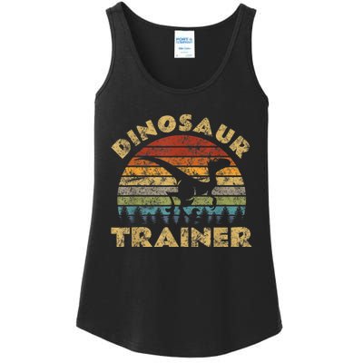 Vintage Dinosaur Trainer Halloween Costume Retro Sunset Dino Ladies Essential Tank