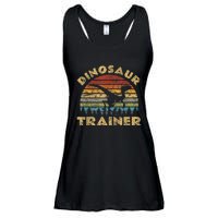 Vintage Dinosaur Trainer Halloween Costume Retro Sunset Dino Ladies Essential Flowy Tank