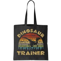 Vintage Dinosaur Trainer Halloween Costume Retro Sunset Dino Tote Bag