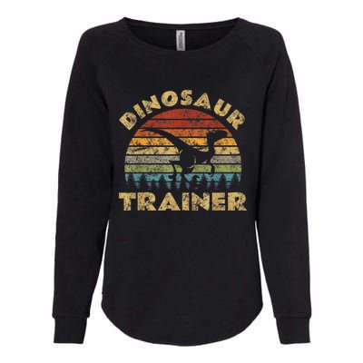 Vintage Dinosaur Trainer Halloween Costume Retro Sunset Dino Womens California Wash Sweatshirt