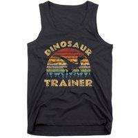 Vintage Dinosaur Trainer Halloween Costume Retro Sunset Dino Tank Top