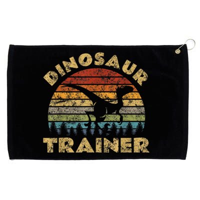 Vintage Dinosaur Trainer Halloween Costume Retro Sunset Dino Grommeted Golf Towel