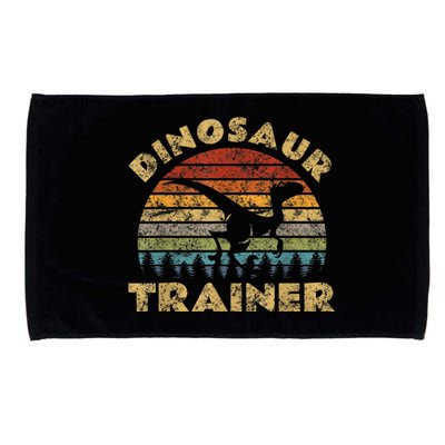 Vintage Dinosaur Trainer Halloween Costume Retro Sunset Dino Microfiber Hand Towel