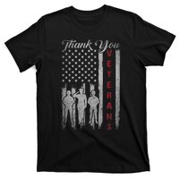 Veterans Day Thank You Veterans Proud Patriotic Usa Flag T-Shirt