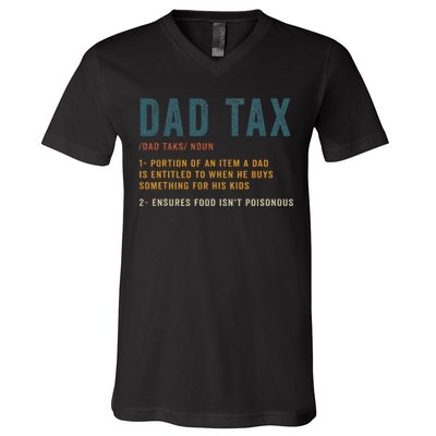 Vintage Dad Tax Definition  Funny Father's Day V-Neck T-Shirt