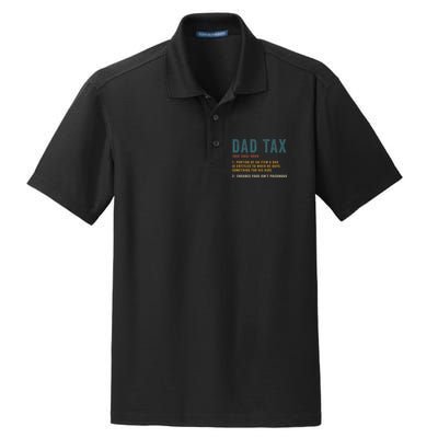 Vintage Dad Tax Definition  Funny Father's Day Dry Zone Grid Polo