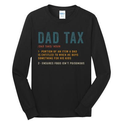 Vintage Dad Tax Definition  Funny Father's Day Tall Long Sleeve T-Shirt