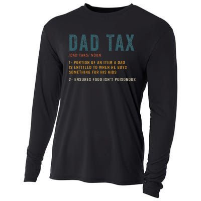 Vintage Dad Tax Definition  Funny Father's Day Cooling Performance Long Sleeve Crew