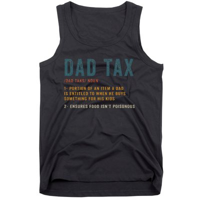 Vintage Dad Tax Definition  Funny Father's Day Tank Top