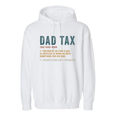 Vintage Dad Tax Definition  Funny Father's Day Garment-Dyed Fleece Hoodie