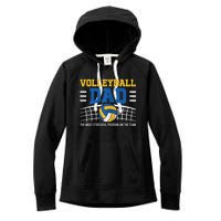 Volleyball Dad The Most Stressful Position Happy Fathers Day Women's Fleece Hoodie