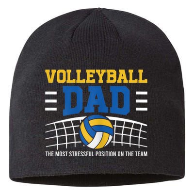 Volleyball Dad The Most Stressful Position Happy Fathers Day Sustainable Beanie