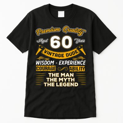 Vintage Dude The Man Myth Legend 60 Yrs 60th Birthday Shirt Tall T-Shirt