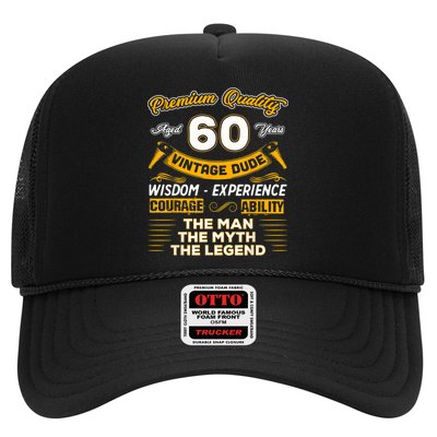 Vintage Dude The Man Myth Legend 60 Yrs 60th Birthday Shirt Trucker Hat