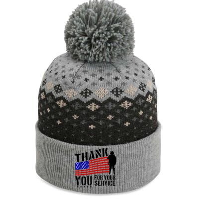 Veterans Day Thank You For Your Service The Baniff Cuffed Pom Beanie