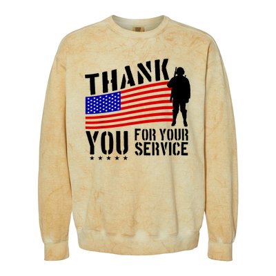 Veterans Day Thank You For Your Service Colorblast Crewneck Sweatshirt