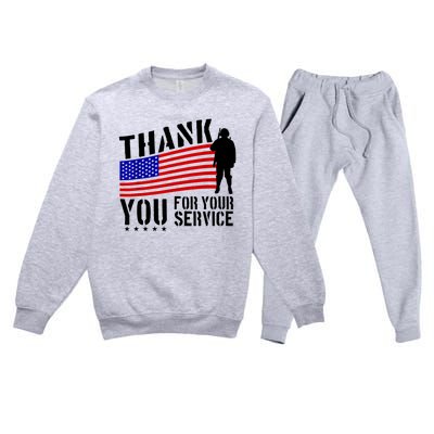 Veterans Day Thank You For Your Service Premium Crewneck Sweatsuit Set