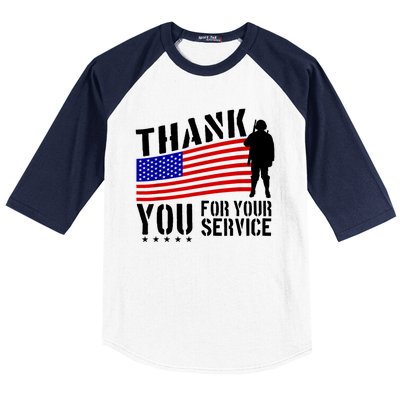 Veterans Day Thank You For Your Service Baseball Sleeve Shirt