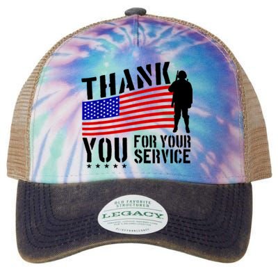 Veterans Day Thank You For Your Service Legacy Tie Dye Trucker Hat