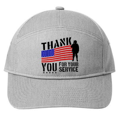 Veterans Day Thank You For Your Service 7-Panel Snapback Hat