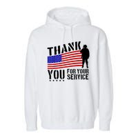 Veterans Day Thank You For Your Service Garment-Dyed Fleece Hoodie