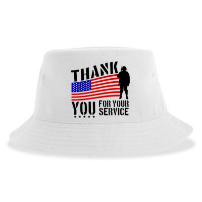 Veterans Day Thank You For Your Service Sustainable Bucket Hat