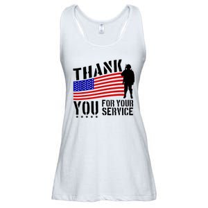 Veterans Day Thank You For Your Service Ladies Essential Flowy Tank