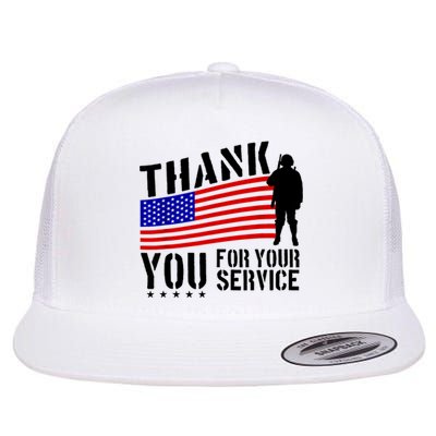 Veterans Day Thank You For Your Service Flat Bill Trucker Hat