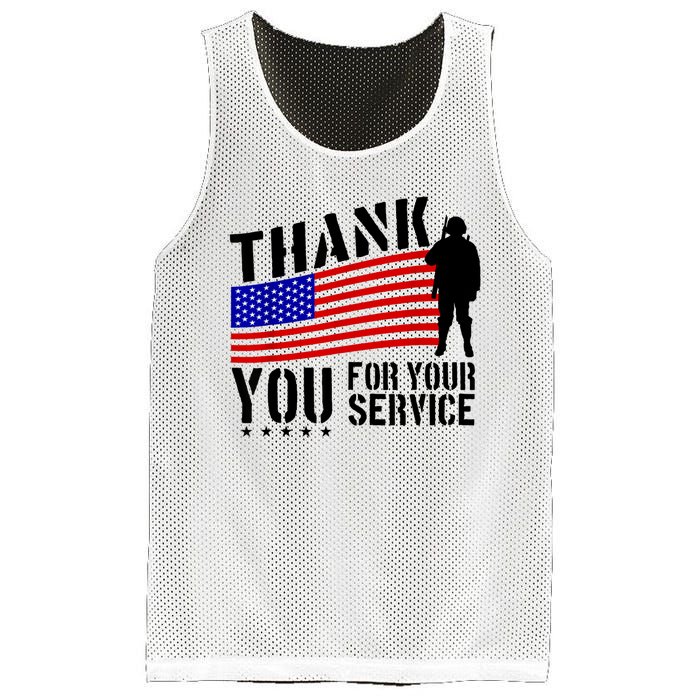 Veterans Day Thank You For Your Service Mesh Reversible Basketball Jersey Tank