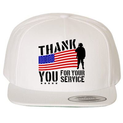 Veterans Day Thank You For Your Service Wool Snapback Cap