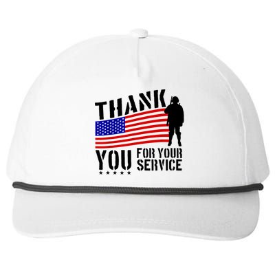 Veterans Day Thank You For Your Service Snapback Five-Panel Rope Hat