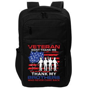 Veteran Don't Thank Me Impact Tech Backpack