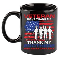 Veteran Don't Thank Me 11oz C Handle Ceramic Mug