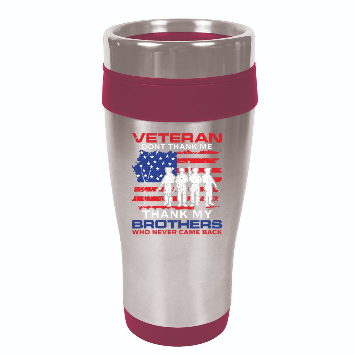 Veteran Don't Thank Me 16oz Travel Tumbler