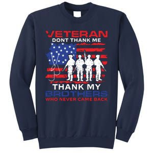 Veteran Don't Thank Me Sweatshirt