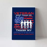 Veteran Don't Thank Me Canvas