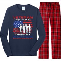 Veteran Don't Thank Me Long Sleeve Pajama Set