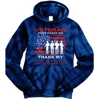 Veteran Don't Thank Me Tie Dye Hoodie