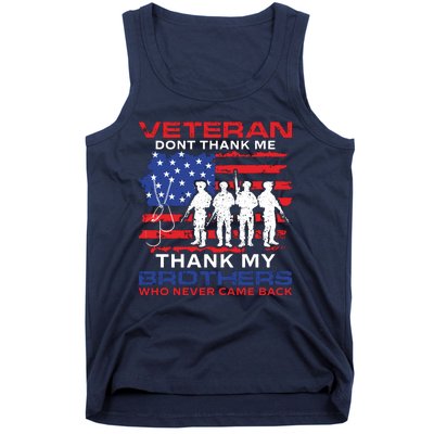 Veteran Don't Thank Me Tank Top