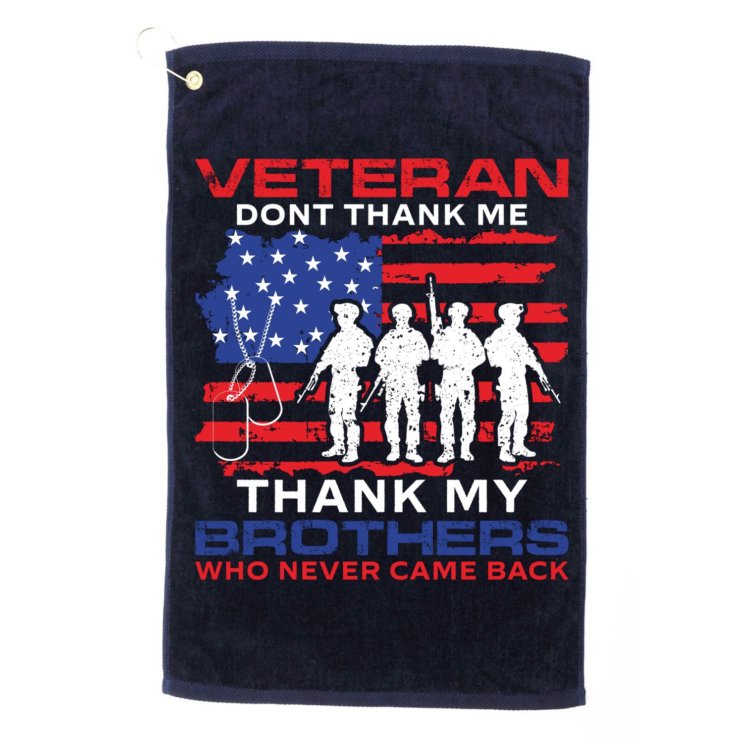 Veteran Don't Thank Me Golf Towel